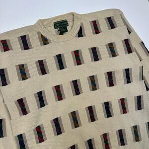 Vintage Y2K Croft & Barrow Cotton Sweater with Braided/Cable Detail Size Large